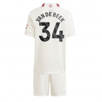 Manchester United Donny van de Beek #34 Tredjedraktsett Barn 2023-24 Kortermet (+ Korte bukser)